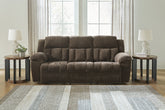 A2Z Furniture - Ashley Furniture - Frohn Living Room - DBL Rec Loveseat w/Console / Chocolate - 3740794